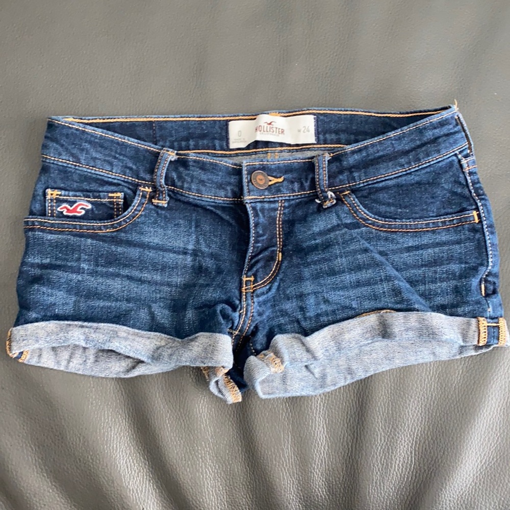 Hollister Dark Wash Short Shorts